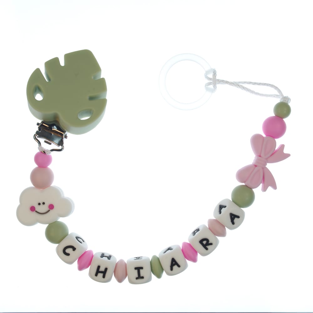 Catenella portaciuccio personalizzata — esempio reale (Chiara)