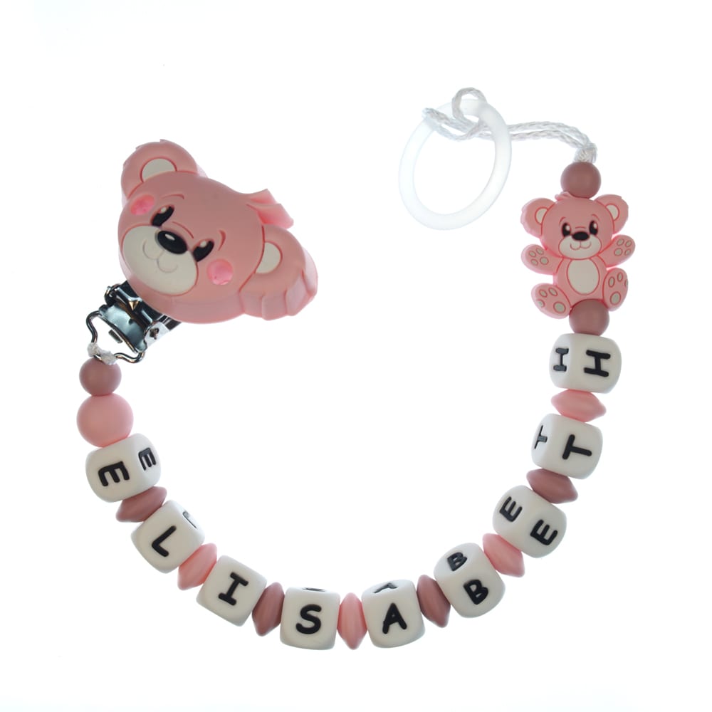 Catenella portaciuccio personalizzata — esempio reale (Elisabeth)