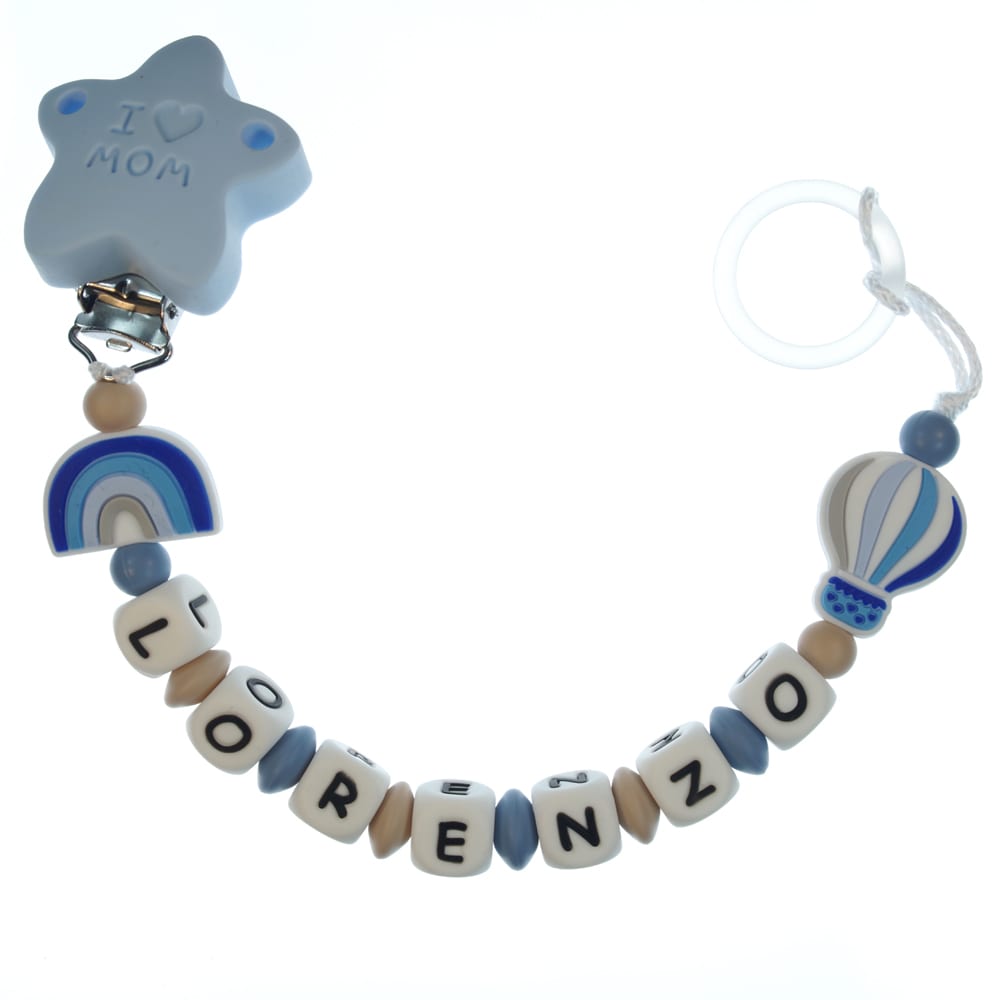 Catenella portaciuccio personalizzata — esempio reale (Lorenzo)