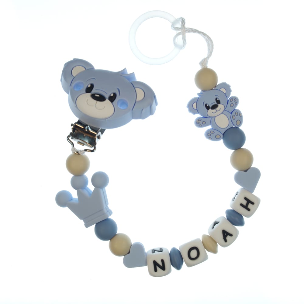 Catenella portaciuccio personalizzata — esempio reale (Noah)