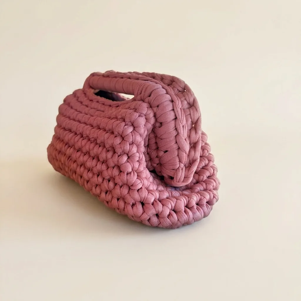 Borsa Clutch in Fettuccia all'Uncinetto