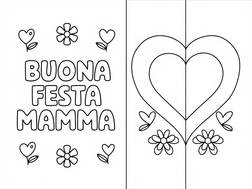 Biglietto pieghevole Buona Festa Mamma
