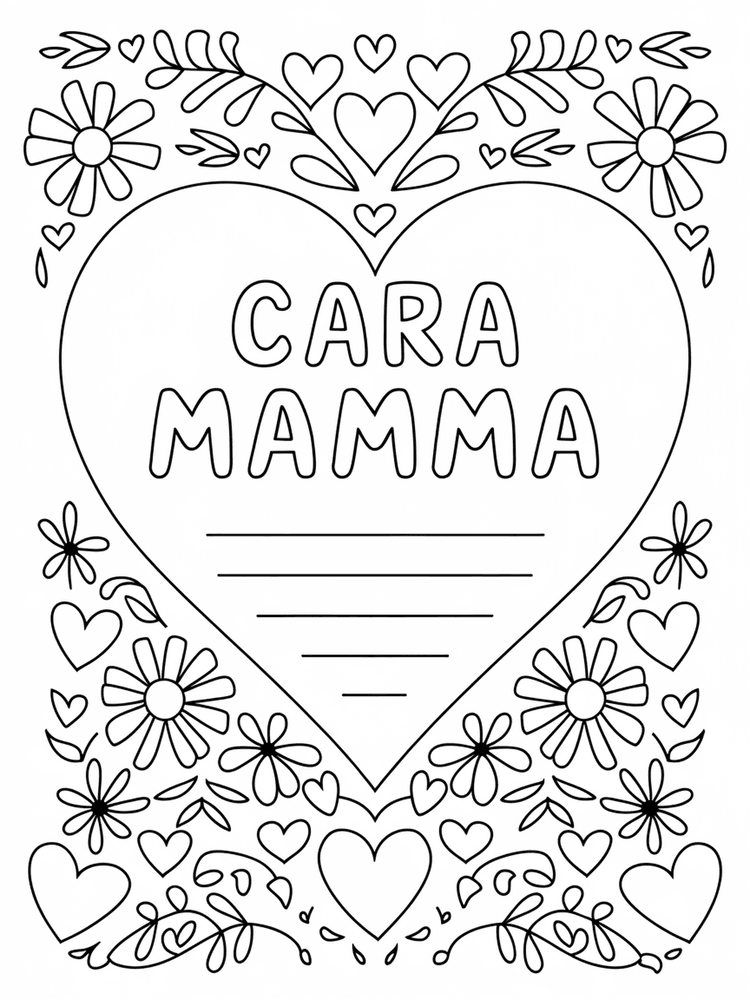 Cuore con dedica, scrivi a Mamma