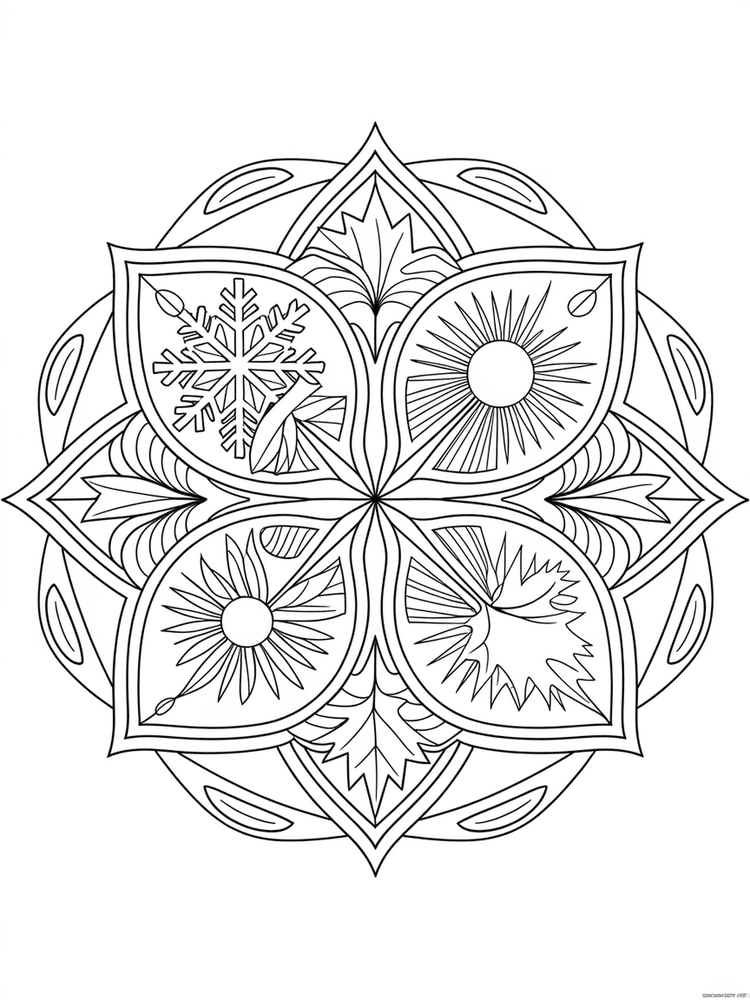 Mandala delle quattro stagioni