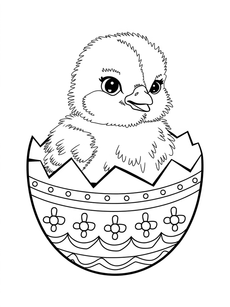 Pulcino di Pasqua stile folk