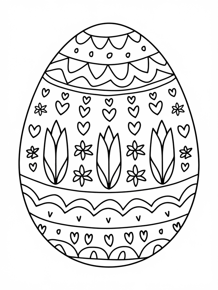 Uovo di Pasqua stile folk